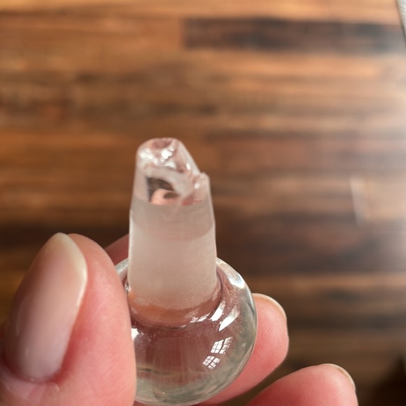 Robert Eickholt Hand Blown Dichroic Glass Perfume Bottle Gold Leaf Signed - Picture 5 of 6